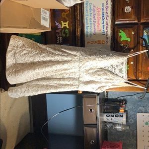 Sequin Hearts Halter knee-length semi-formal dress